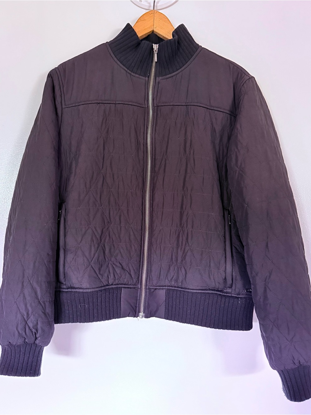 Prana Quilted Bomber Jacket - Black